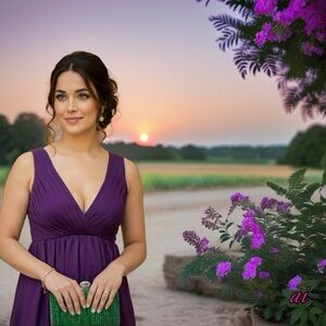 Arden B Purple Silk Sleeveless Dress Size Small